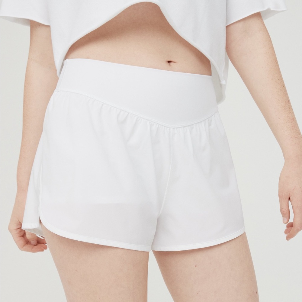 NWT Offline by Aerie Women's White Athletic Running Shorts